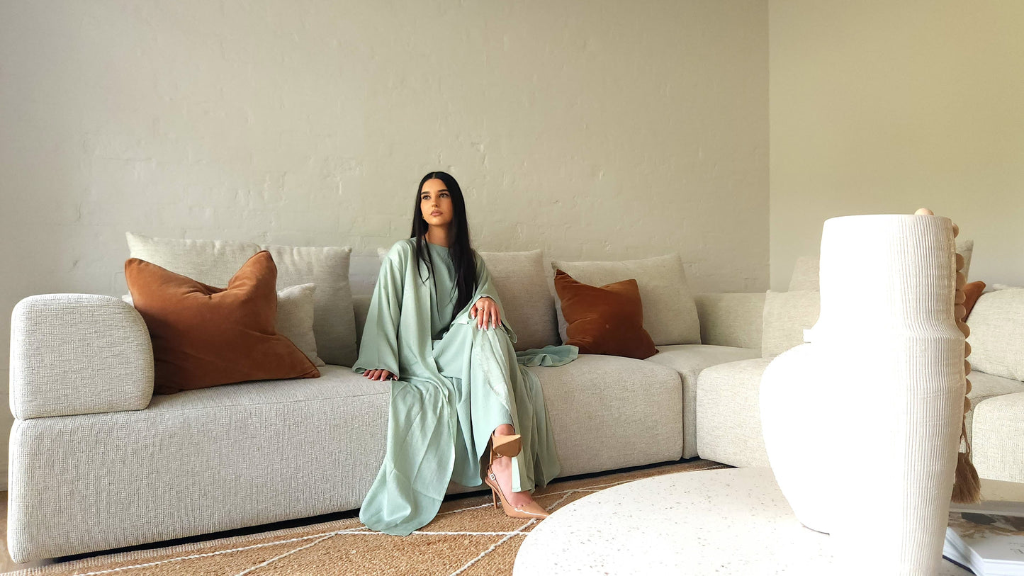 Sirat Green Abaya Set